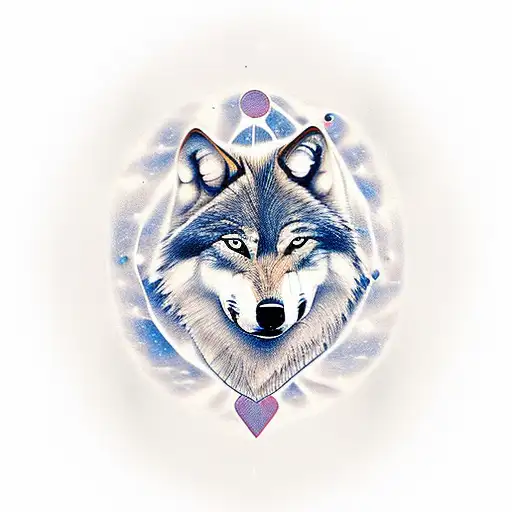 Wolf with a Quote "Whoever said Sky is the Limit, doesn't know about the universe" tattoo design idea