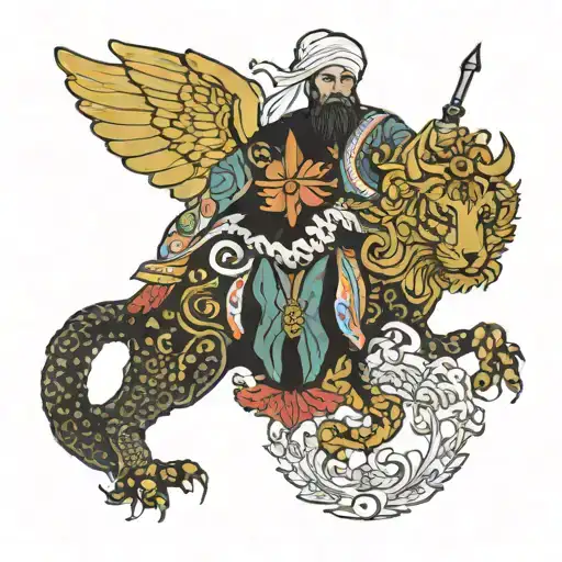 Love from Russia to Serbia. Slav and Muslim tattoo design idea