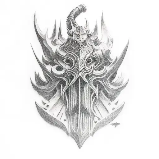 mordekaiser from league of legends  tattoo design idea