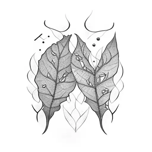 Symmetrical pair olive leaf tattoo for collarbones tattoo design idea