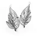 Symmetrical pair olive leaf tattoo for collarbones tattoo design idea