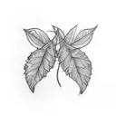 Symmetrical pair olive leaf tattoo for collarbones tattoo design idea