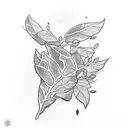 Olive leaf tattoo design under the collarbone tattoo design idea