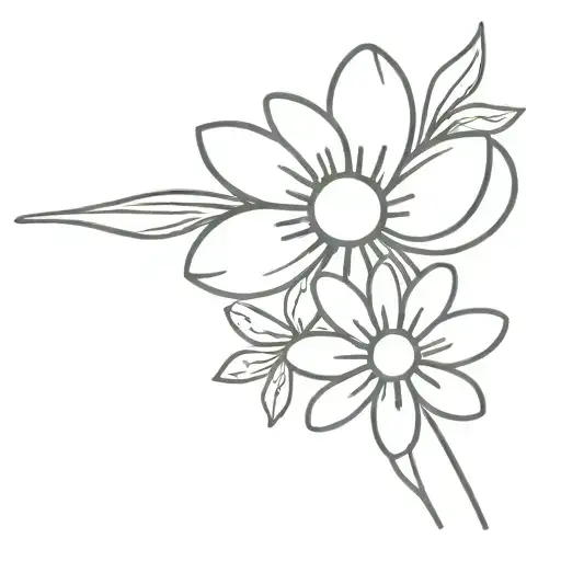 Daisy with wedding date dainty cross tattoo design idea