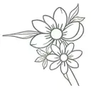 Daisy with wedding date dainty cross tattoo design idea