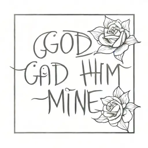 God let him be mine forever tattoo design idea