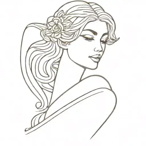 Aphrodite goddess of beauty  tattoo design idea