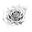 Rose sword tattoo design idea