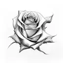 Rose sword tattoo design idea
