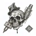 life work money drugs death tattoo design idea