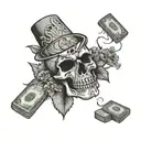 life work money drugs death tattoo design idea
