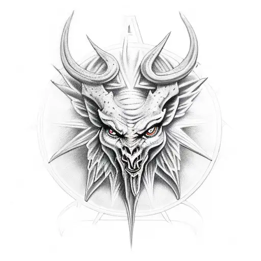 satanic Cupid  tattoo design idea