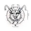 vitruvian goat  tattoo design idea