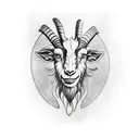 vitruvian goat man  tattoo design idea