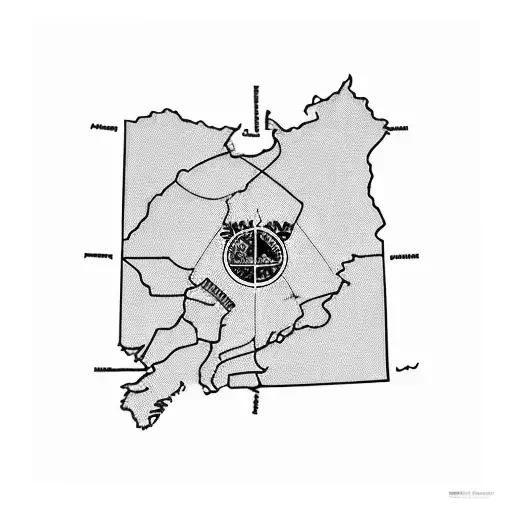 Palestine map with “إضافي” written within tattoo design idea