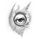 crying eyes of a fallen angel  tattoo design idea