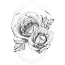 seagull an roses tattoo design idea