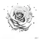 seagull an roses tattoo design idea