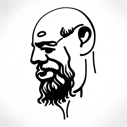 philosophy Socrates tattoo design idea