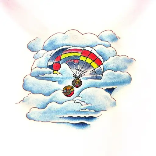 clouds with definition a little cartoony and unique tattoo design idea