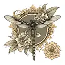 Dragonfly Centerpiece Placement: The front of the leg (shin area) as the centerpiece. Design: A large, intricately detai tattoo design idea