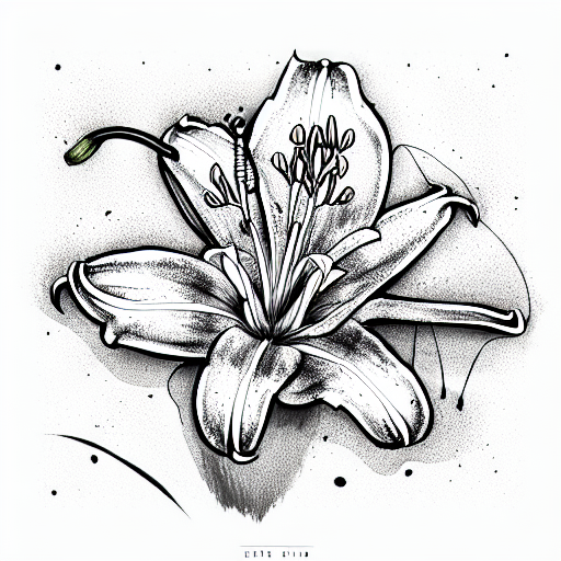 lily flower tattoo design idea
