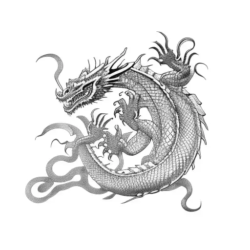 dead Dragon tattoo design idea