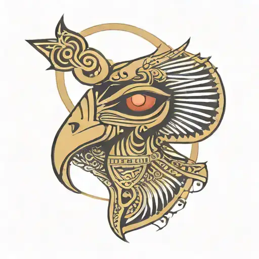 Egyptian Horus God tattoo design idea