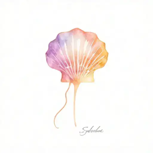 santiago scallop shell tattoo design idea