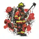 FIREFIGHTER FIRST IN LAST OUT  tattoo design idea