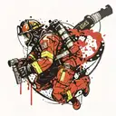 FIREFIGHTER FIRST IN LAST OUT  tattoo design idea