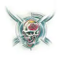 biomechanic tattoo design idea