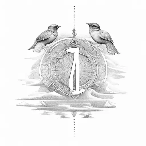 May 7 1971 in Roman numerals with birds flying away from it  tattoo design idea