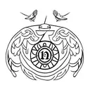 May 7 1971 in Roman numerals with birds flying away from it  tattoo design idea