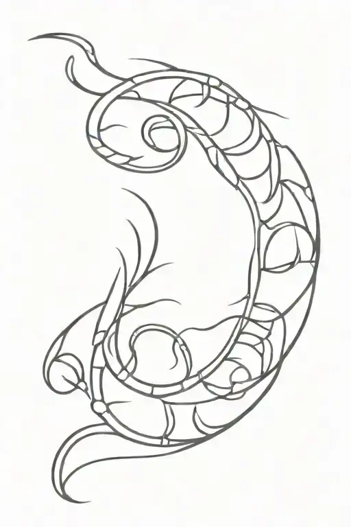 scorpio water element symbol intertwined spine tattoo tattoo design idea