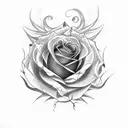 I just didn't quit with rose and scorpio and capricorn tattoo design idea