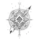sagittarius and aquarius tattoo design idea