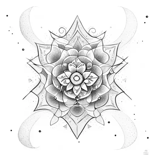 Combine the leo star constellation with a bouquet of flowers tattoo design idea