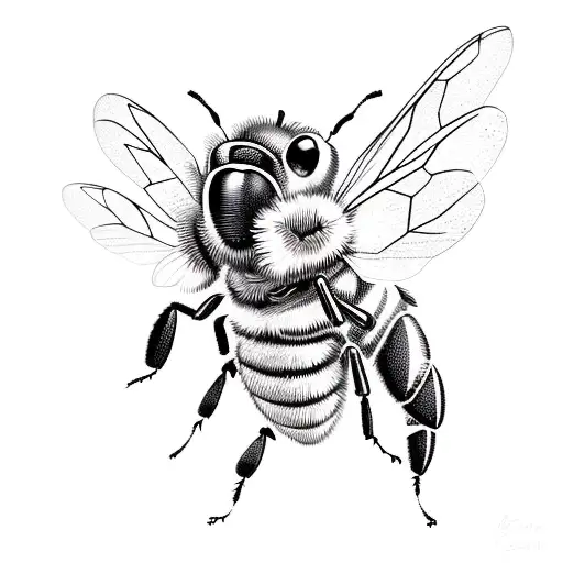 Honey Bee tattoo design idea