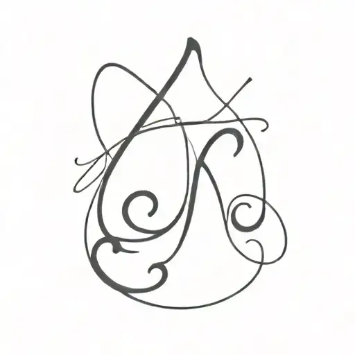 A minimalist tattoo of a music note with The Weeknd's signature XO symbol incorporated into the design tattoo design idea