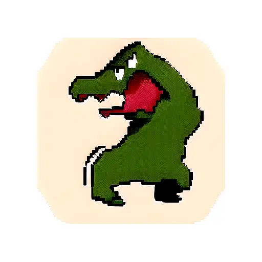 pixelated T-Rex tattoo design idea