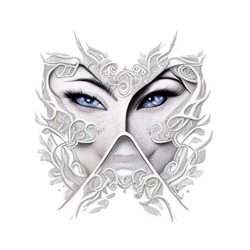girl who feels invisible, judged and not worthy tattoo design idea
