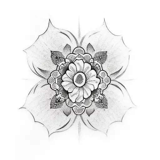 Flowers, Adoptions symbol  tattoo design idea