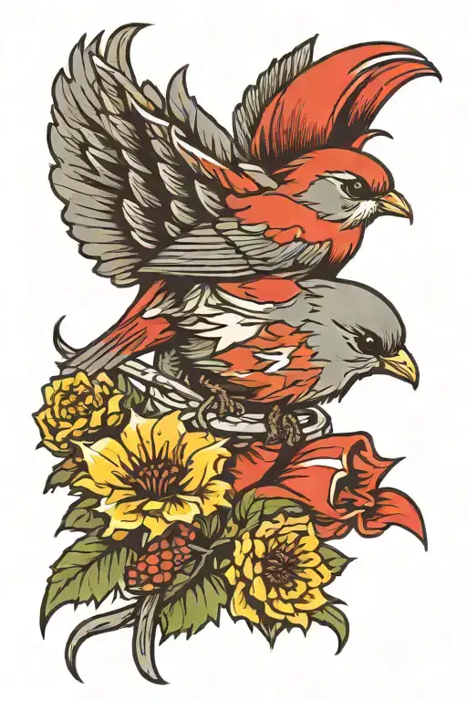 Robin red breast scottish thistle tartan ribon dad memorial  tattoo design idea