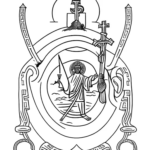 Saint Christopher, Protect Us tattoo design idea