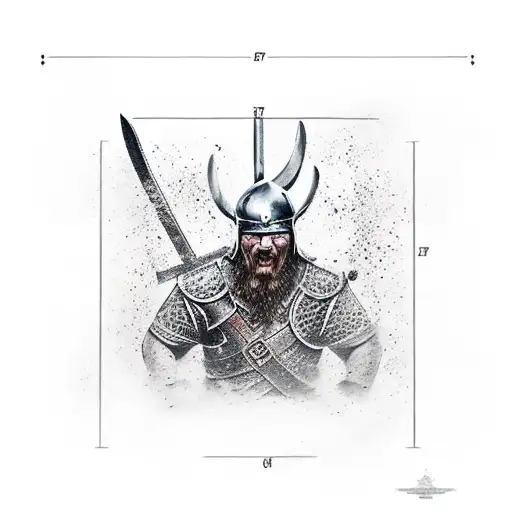 Vikings fighting  killing blod Warrior Fighting Axe Battlefield tattoo design idea