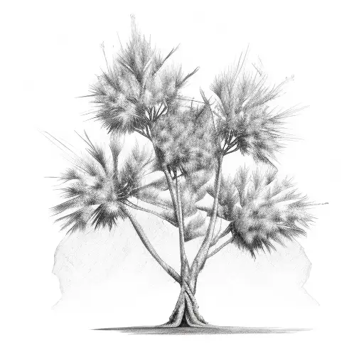 Canada flag palmetto tree  tattoo design idea