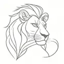 simba lion king tattoo design idea