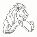 simba lion king tattoo design idea