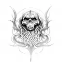 Harry Potter Death Eater tattoo inspired by Norse Mythology tattoo design idea